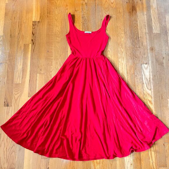 Reformation Rou Knit Midi Dress in Sundried Tomato - Picture 4 of 9